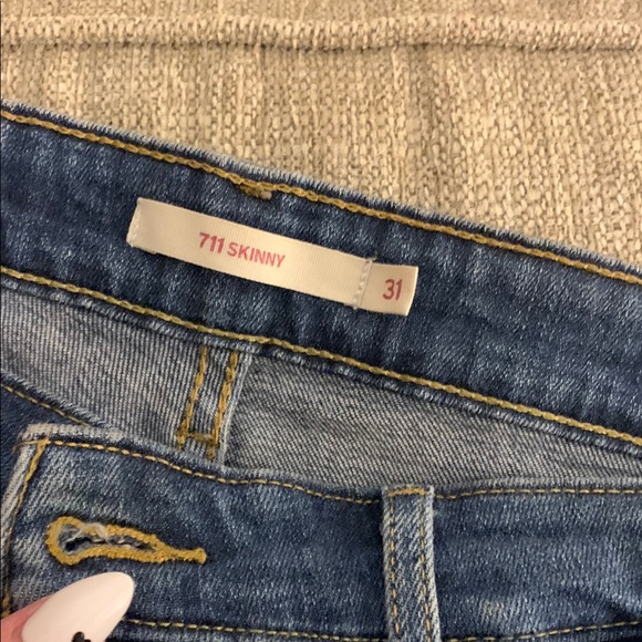 Levi's Blue Skinny Jeans with Contrast Stitching - Picture 1 of 3